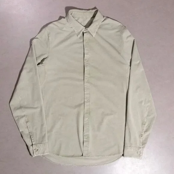 Lululemon Commission Green Long Sleeve Stretch Button Down Shirt Men's Medium - Picture 1 of 6